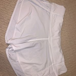 White Lu lu lemon shorts size 6